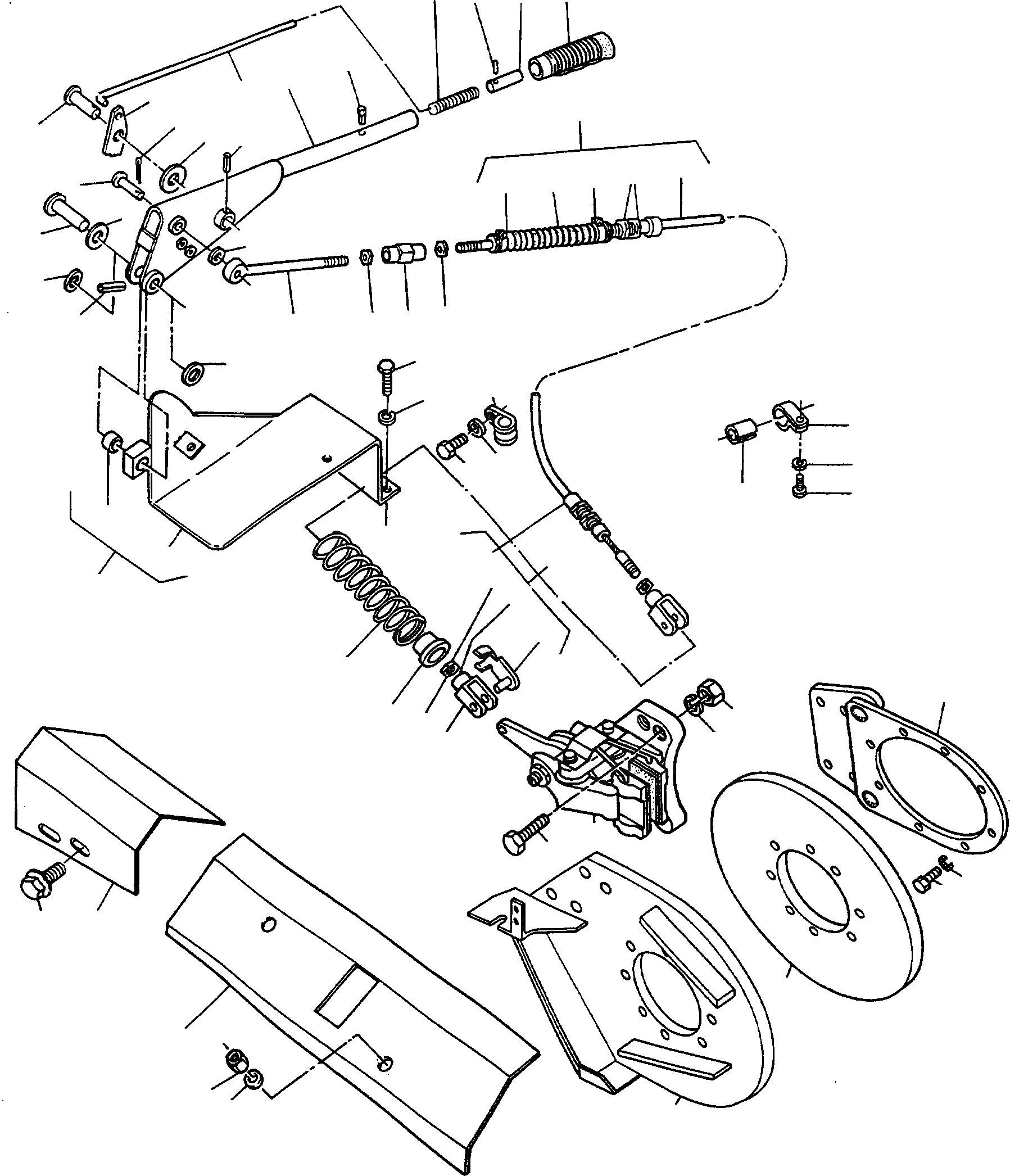 Схема запчастей Komatsu 55C - HAND ТОРМОЗ. И OPERATING ASSEMBLY СИСТЕМАУПРАВЛЕНИЯ ПОВОРОТОМ, ПЕРЕДНИЙ МОСТ, ТОРМОЗ. СИСТЕМА