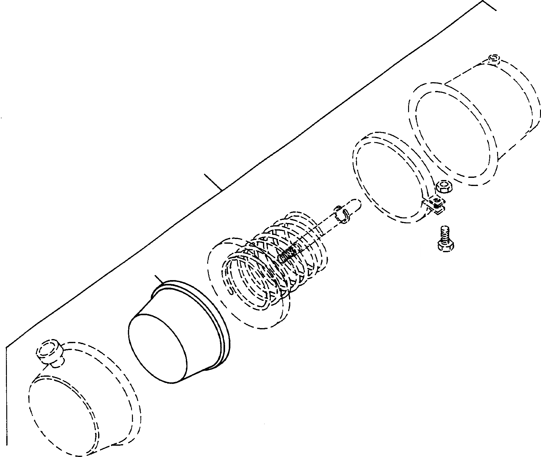 Схема запчастей Komatsu 55C - DIAPHRAGM ЦИЛИНДР СИСТЕМАУПРАВЛЕНИЯ ПОВОРОТОМ, ПЕРЕДНИЙ МОСТ, ТОРМОЗ. СИСТЕМА
