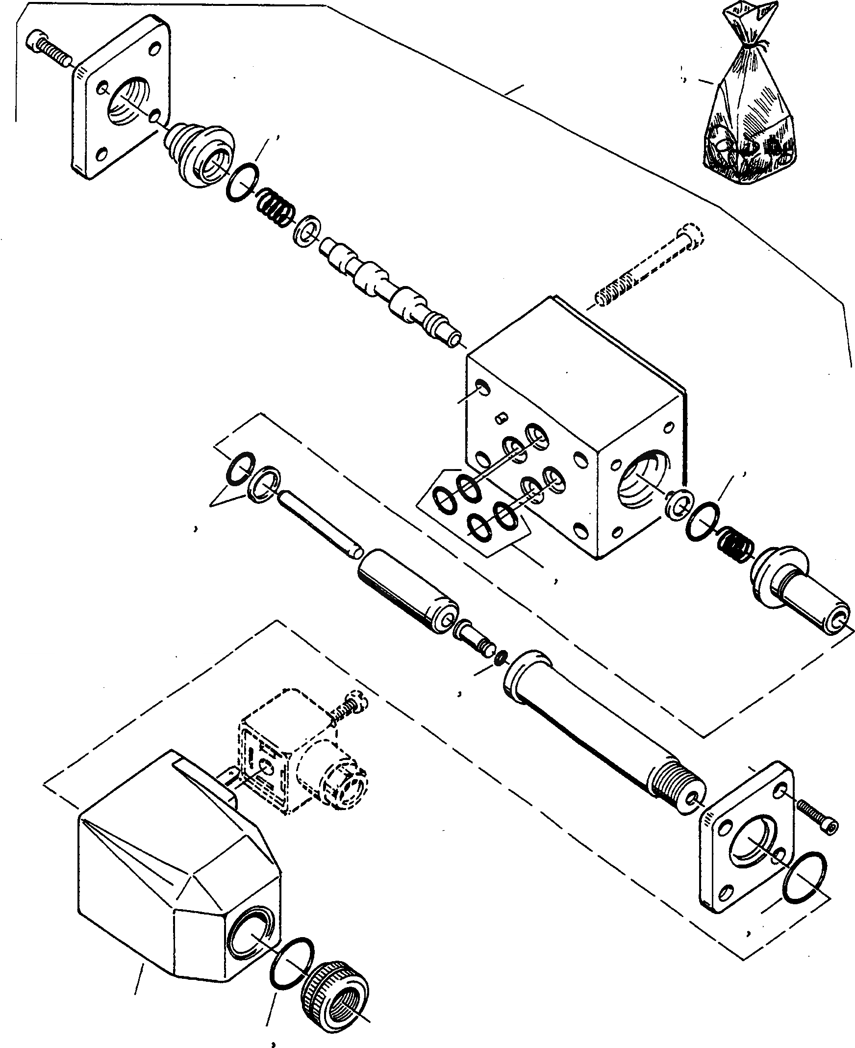 Схема запчастей Komatsu 55C - A.L.S. ГИДРАВЛИКА, УДАЛЕНН. УПРАВЛЯЮЩ. КЛАПАН A.L.S. ГИДРАВЛИКА, СОЛЕНОИДНЫЙ КЛАПАН