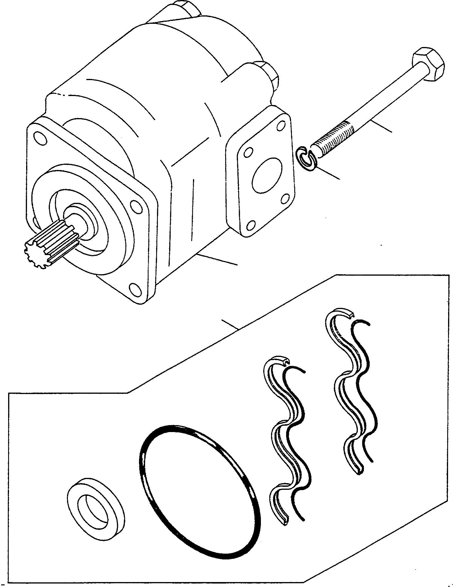 Схема запчастей Komatsu 55C - ГИДР. НАСОС. ГИДРАВЛИКА