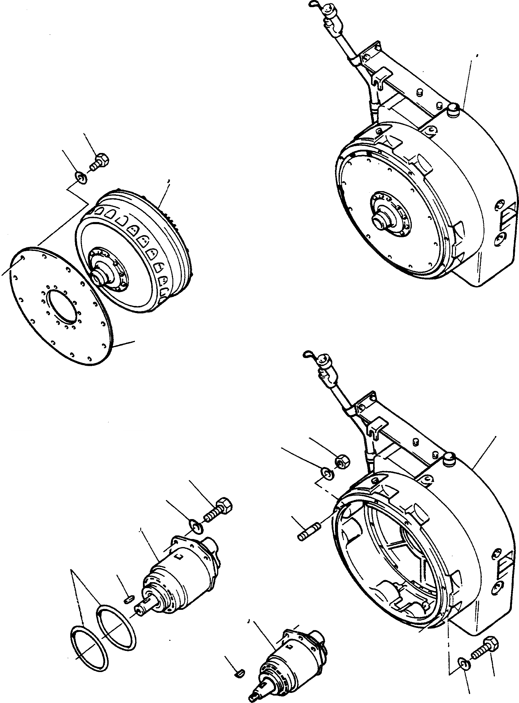 Схема запчастей Komatsu 55C - CONVERTER ТРАНСМИССИЯ ТРАНСМИССИЯ И ЗАДН. МОСТ