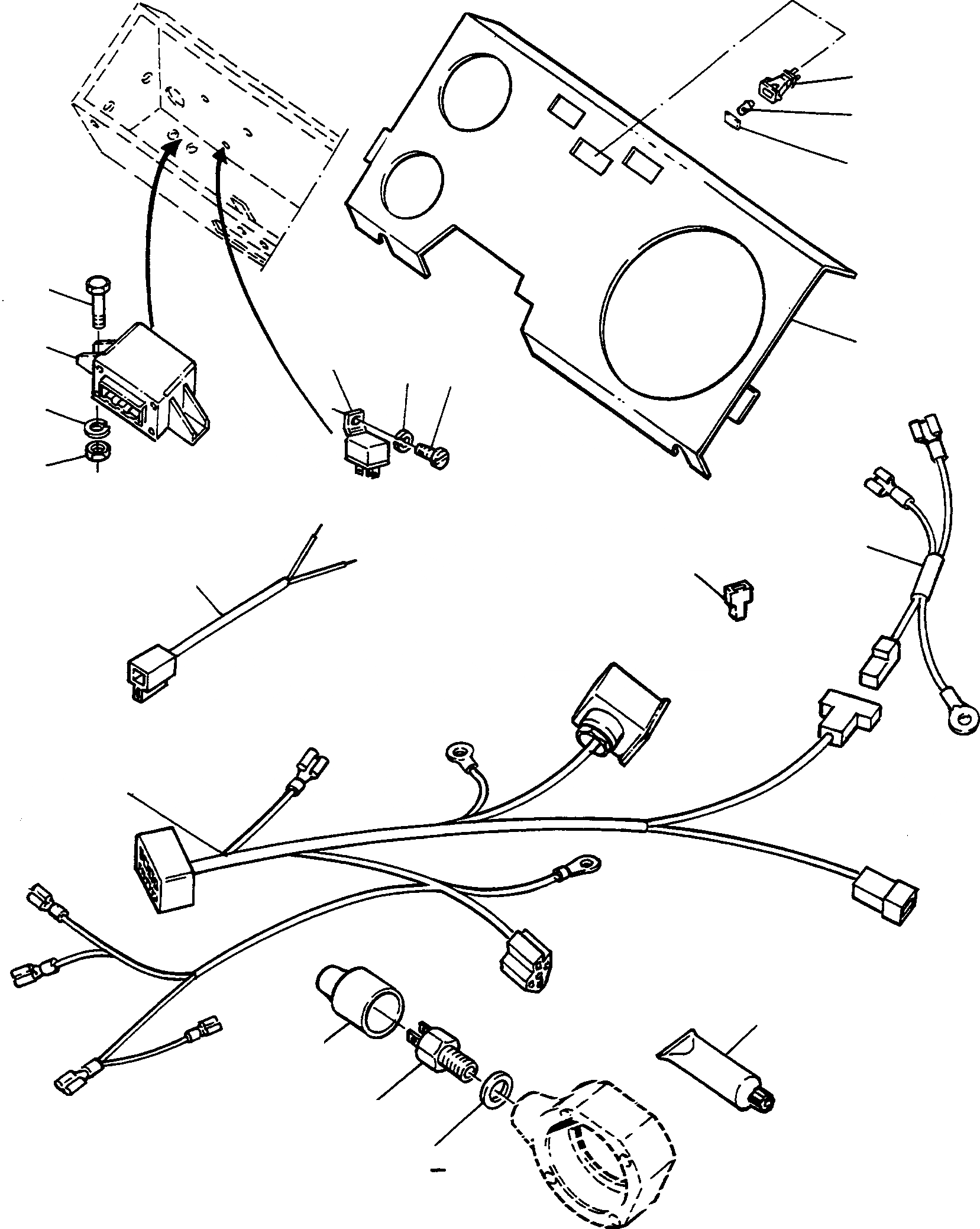 Схема запчастей Komatsu 55C - A.L.S. ЭЛЕКТР. ОБОРУД-Е ОБОРУД-Е