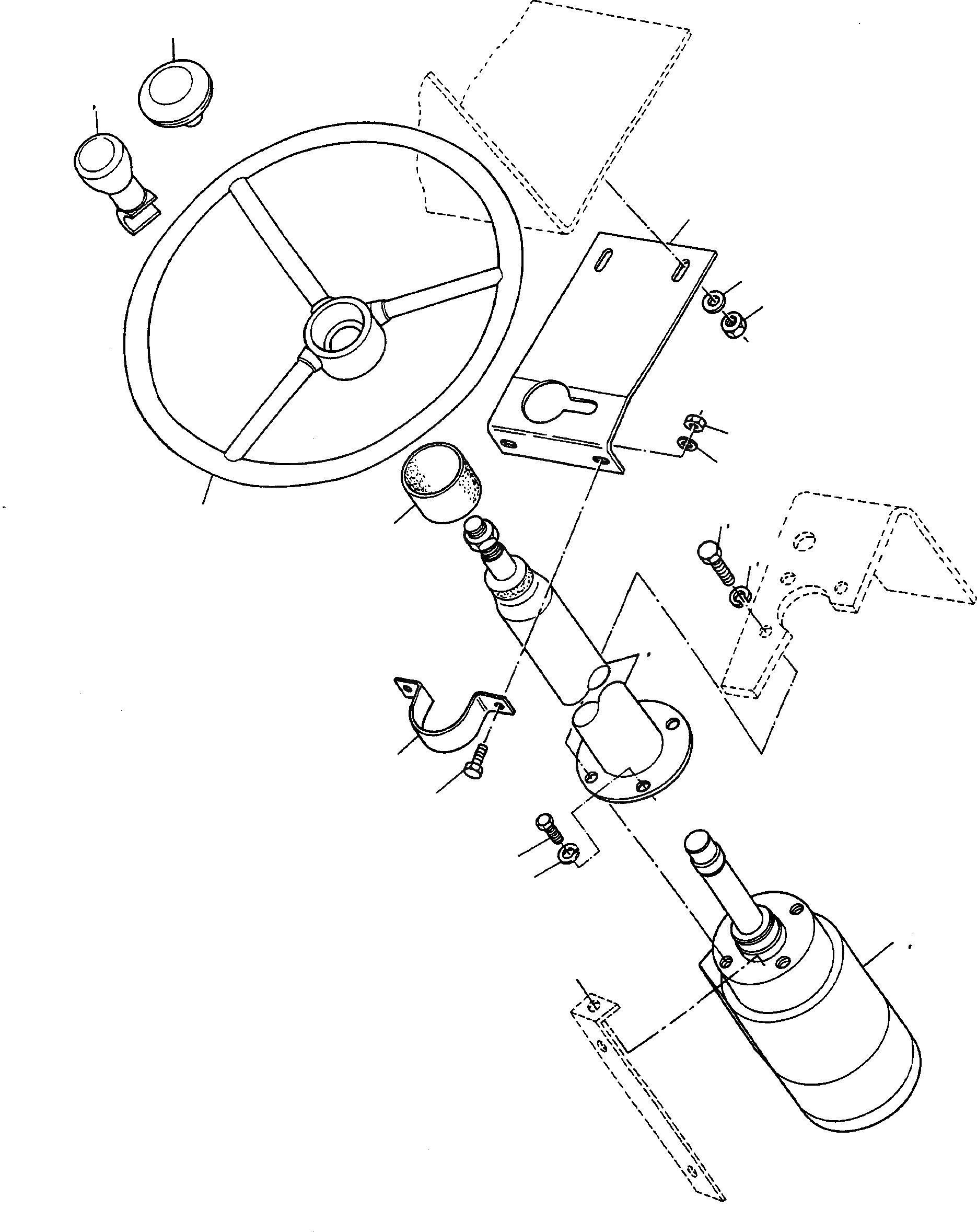 Схема запчастей Komatsu 55C - РУЛЕВ. УПРАВЛЕНИЕ, РУЛЕВ. УПРАВЛЕНИЕ КРЕПЛЕНИЕ СИСТЕМАУПРАВЛЕНИЯ ПОВОРОТОМ, ПЕРЕДНИЙ МОСТ, ТОРМОЗ. СИСТЕМА