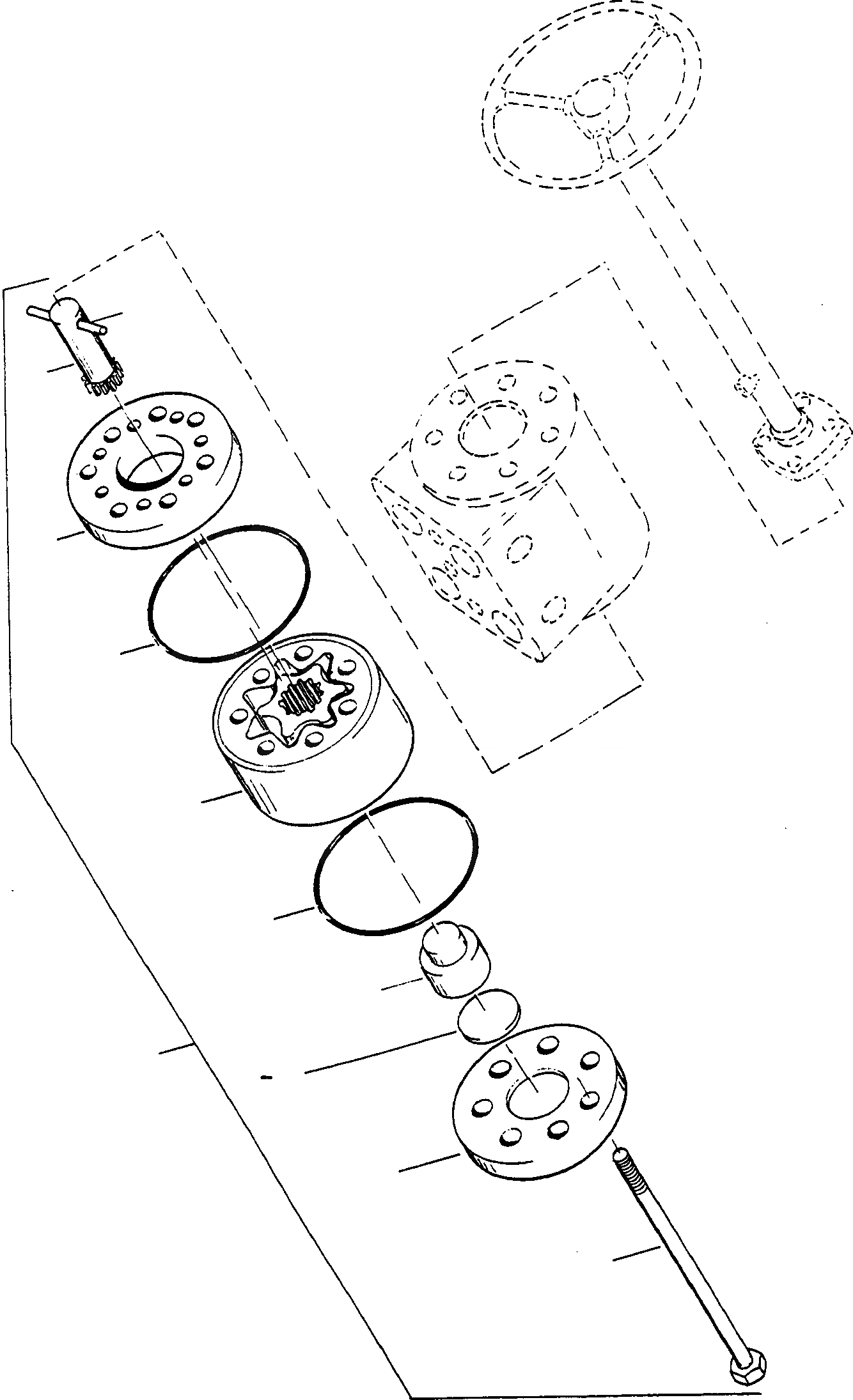 Схема запчастей Komatsu 55C - РУЛЕВ. УПРАВЛЕНИЕ БЛОК, НАСОС РУЛЕВ. УПРАВЛЕНИЕ БЛОК
