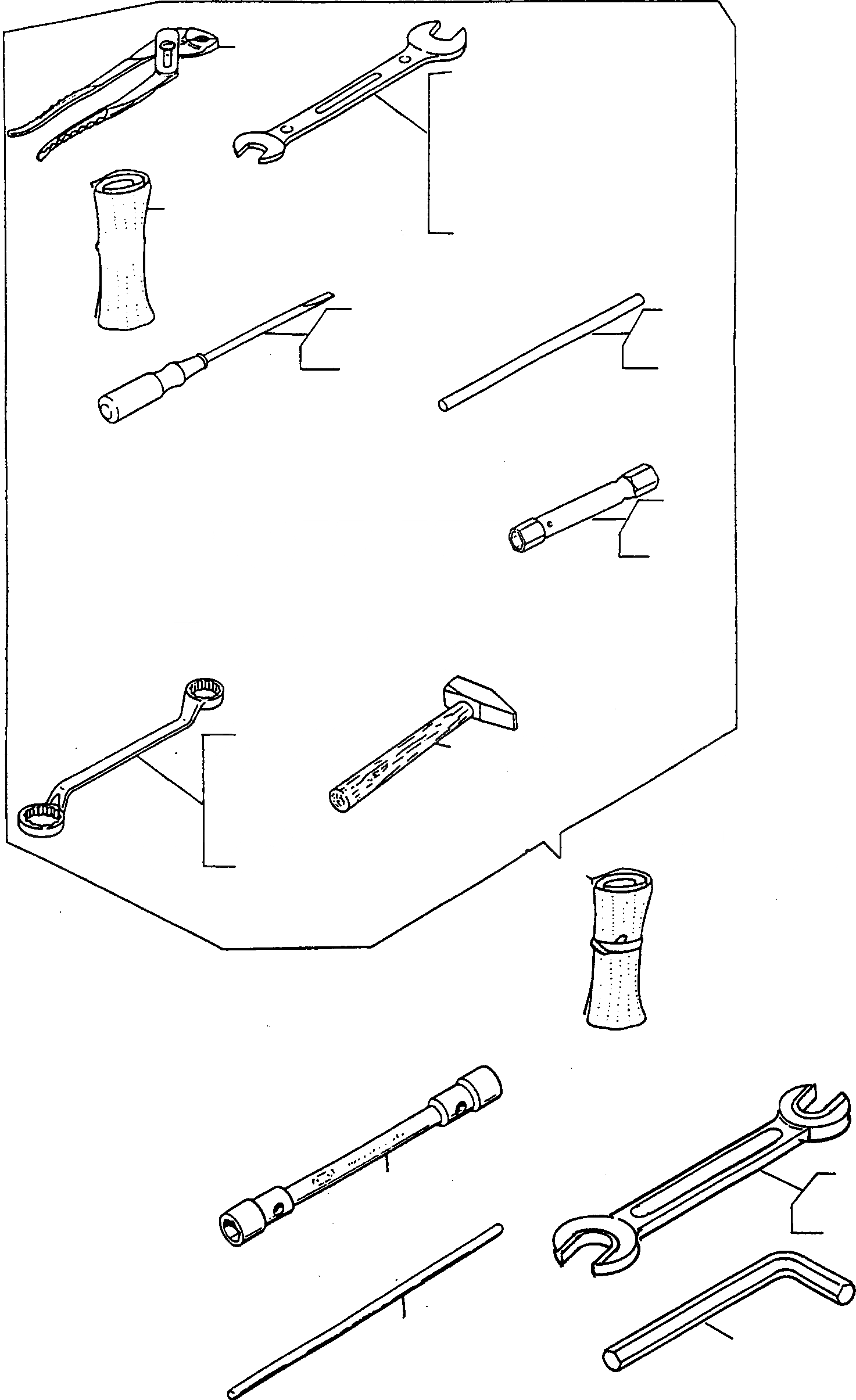 Схема запчастей Komatsu 55C - ИНСТРУМЕНТ ШАССИ И SUPERSTRUCTURE