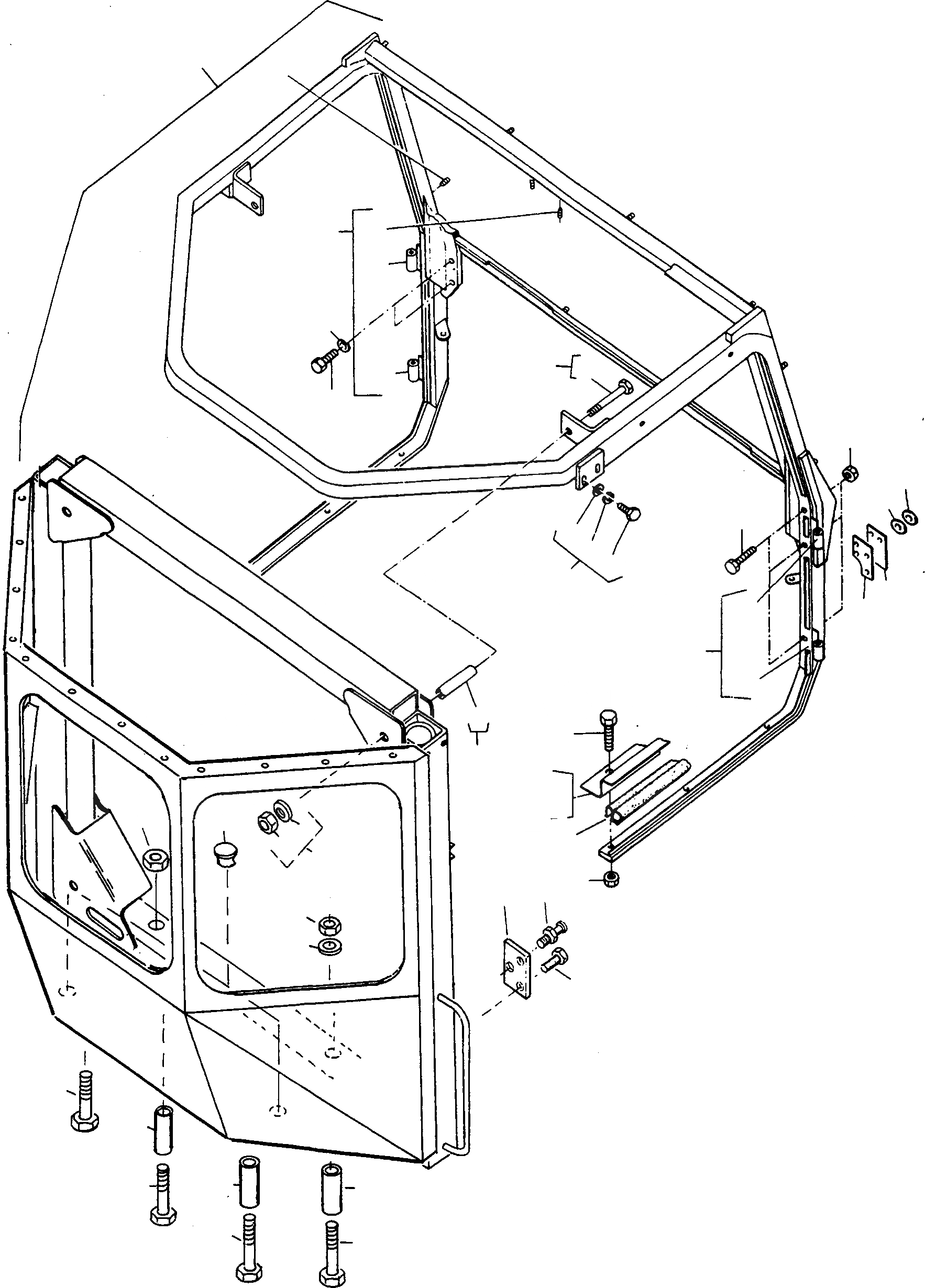 Схема запчастей Komatsu 55C - БЕЗОПАСН. КАБИНА, РАМА EXECUTION II БЕЗОПАСН. КАБИНА, РАМА EXECUTION I