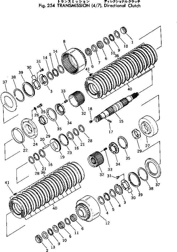 Схема запчастей Komatsu 560B-1 - ТРАНСМИССИЯ (/7) ПРЯМ.IONAL МУФТА ТРАНСМИССИЯ