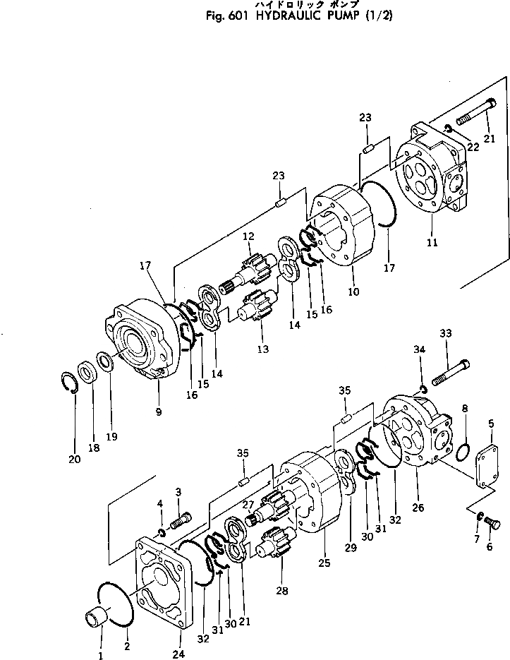Схема запчастей Komatsu 560B-1 - ГИДР. НАСОС. (/) УПРАВЛ-Е РАБОЧИМ ОБОРУДОВАНИЕМ