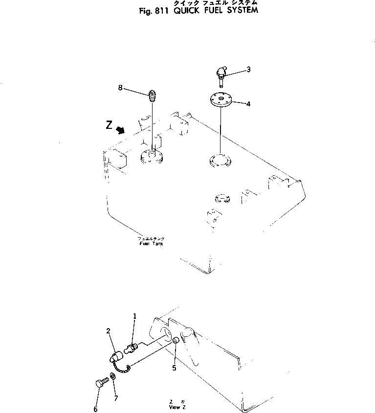 Схема запчастей Komatsu 560B-1 - QUICK ТОПЛИВН. СИСТЕМА ОПЦИОННЫЕ КОМПОНЕНТЫ