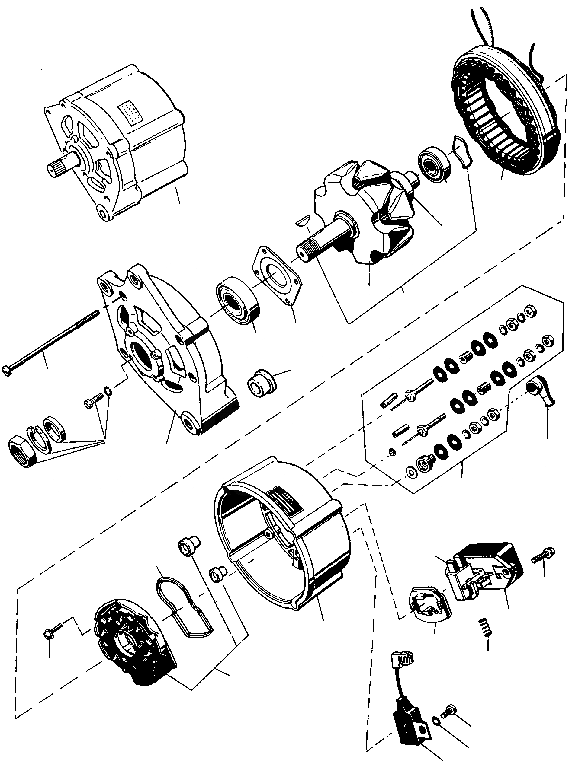 Схема запчастей Komatsu 60E - ГЕНЕРАТОР, EXECUTION I ДВИГАТЕЛЬ, АКСЕССУАРЫ И ЭЛЕКТРИЧ. СИСТЕМА