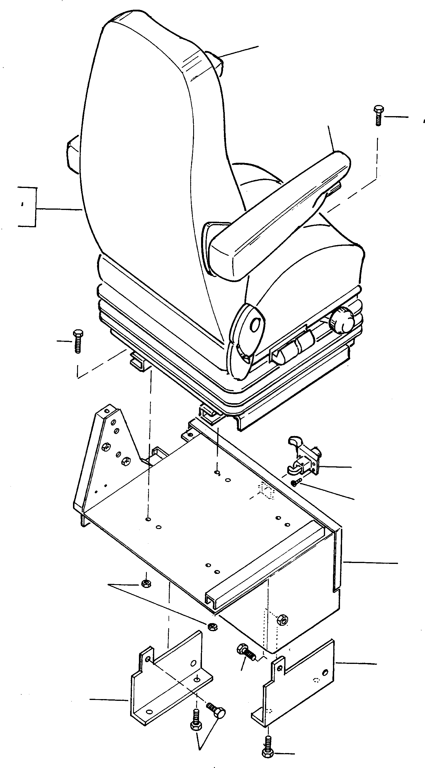 Схема запчастей Komatsu 60E - ПРИВОДRS СИДЕНЬЕ, ATTACHING ЧАСТИ ШАССИ И SUPERSTRUCTURE
