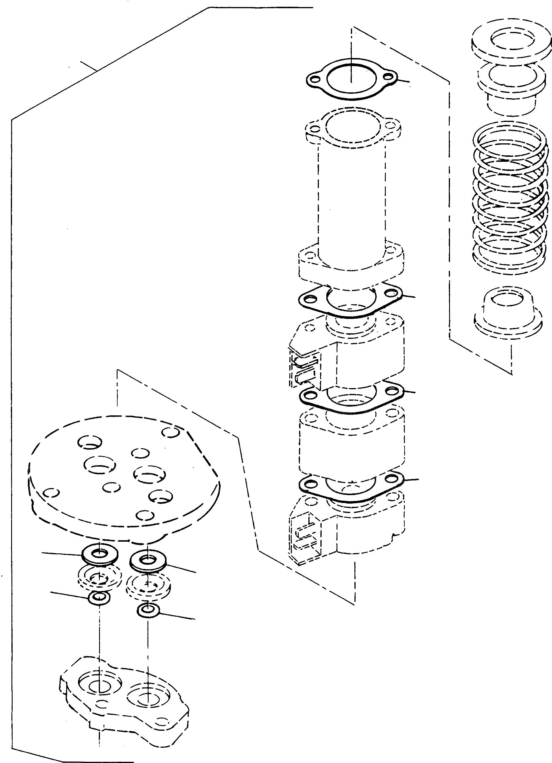 Схема запчастей Komatsu 60E - УДАЛЕНН. УПРАВЛЯЮЩ. КЛАПАН, КОМПЛЕКТ ПРОКЛАДОК УДАЛЕНН. УПРАВЛЯЮЩ. КЛАПАН, TWO WAYS