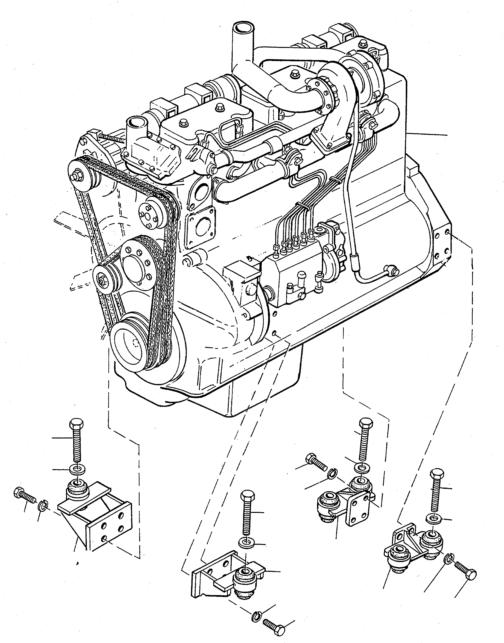 Схема запчастей Komatsu 60E - ДВИГАТЕЛЬ, КРЕПЛЕНИЕ ДВИГАТЕЛЯ ДВИГАТЕЛЬ, АКСЕССУАРЫ И ЭЛЕКТРИЧ. СИСТЕМА