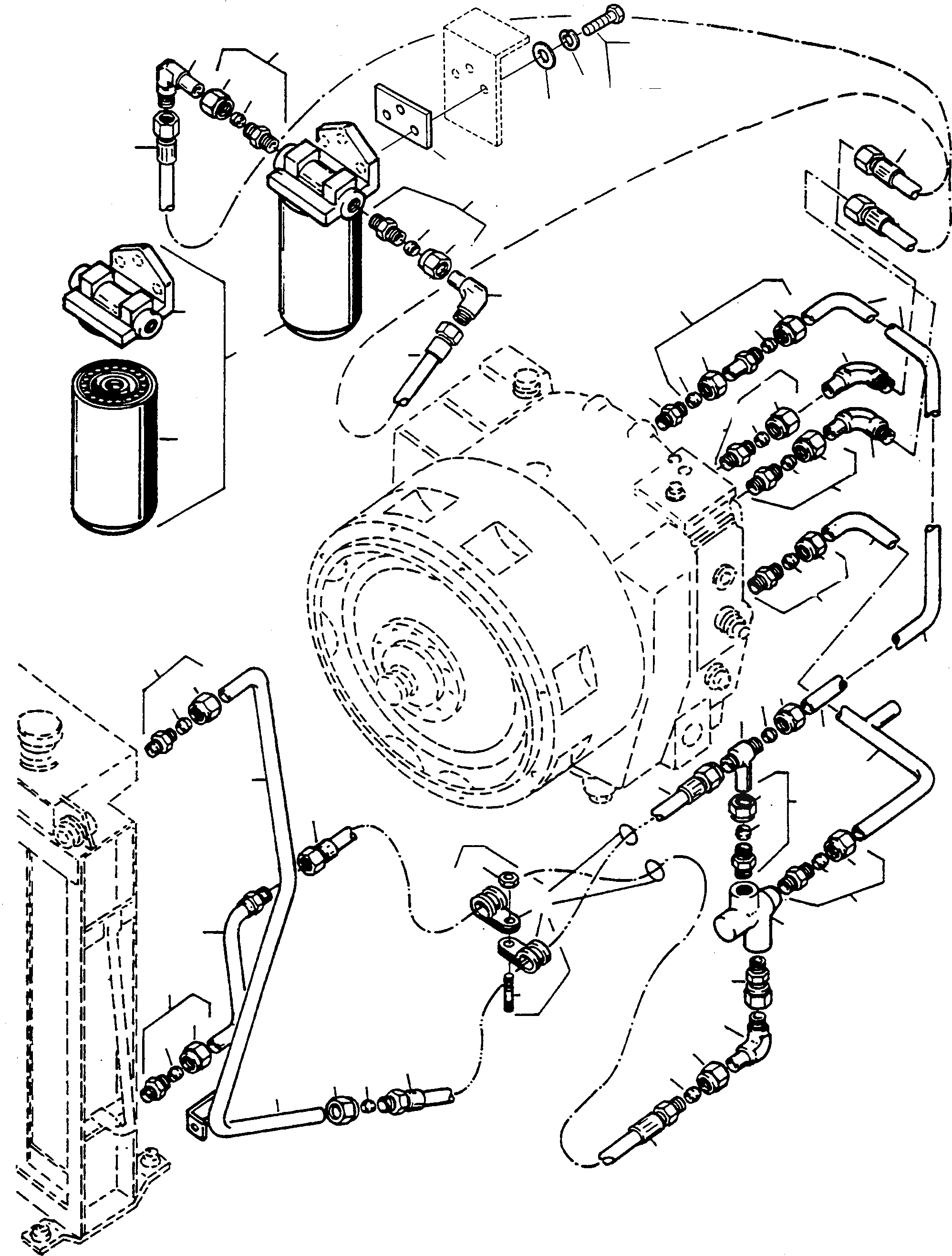 Схема запчастей Komatsu 60E - CONVERTER МАСЛ. ОХЛАЖД-Е ДВИГАТЕЛЬ, АКСЕССУАРЫ И ЭЛЕКТРИЧ. СИСТЕМА