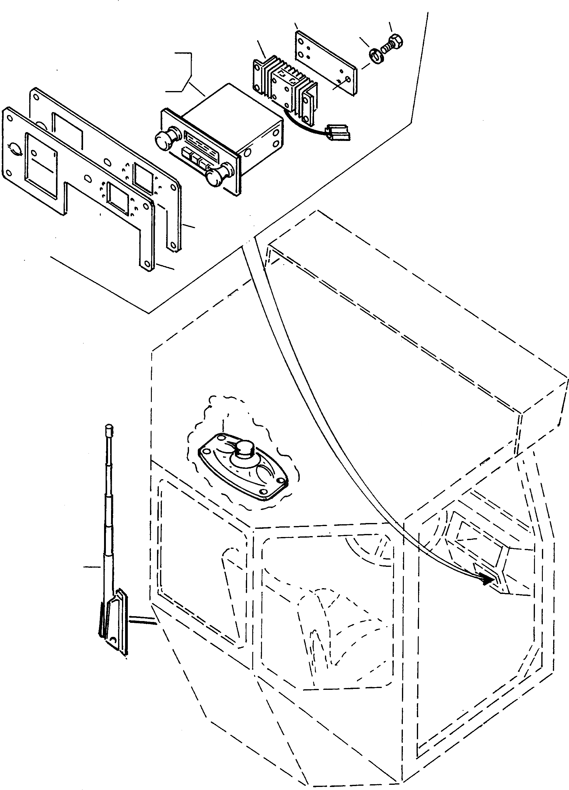 Схема запчастей Komatsu 60E - РАДИО ДВИГАТЕЛЬ, АКСЕССУАРЫ И ЭЛЕКТРИЧ. СИСТЕМА