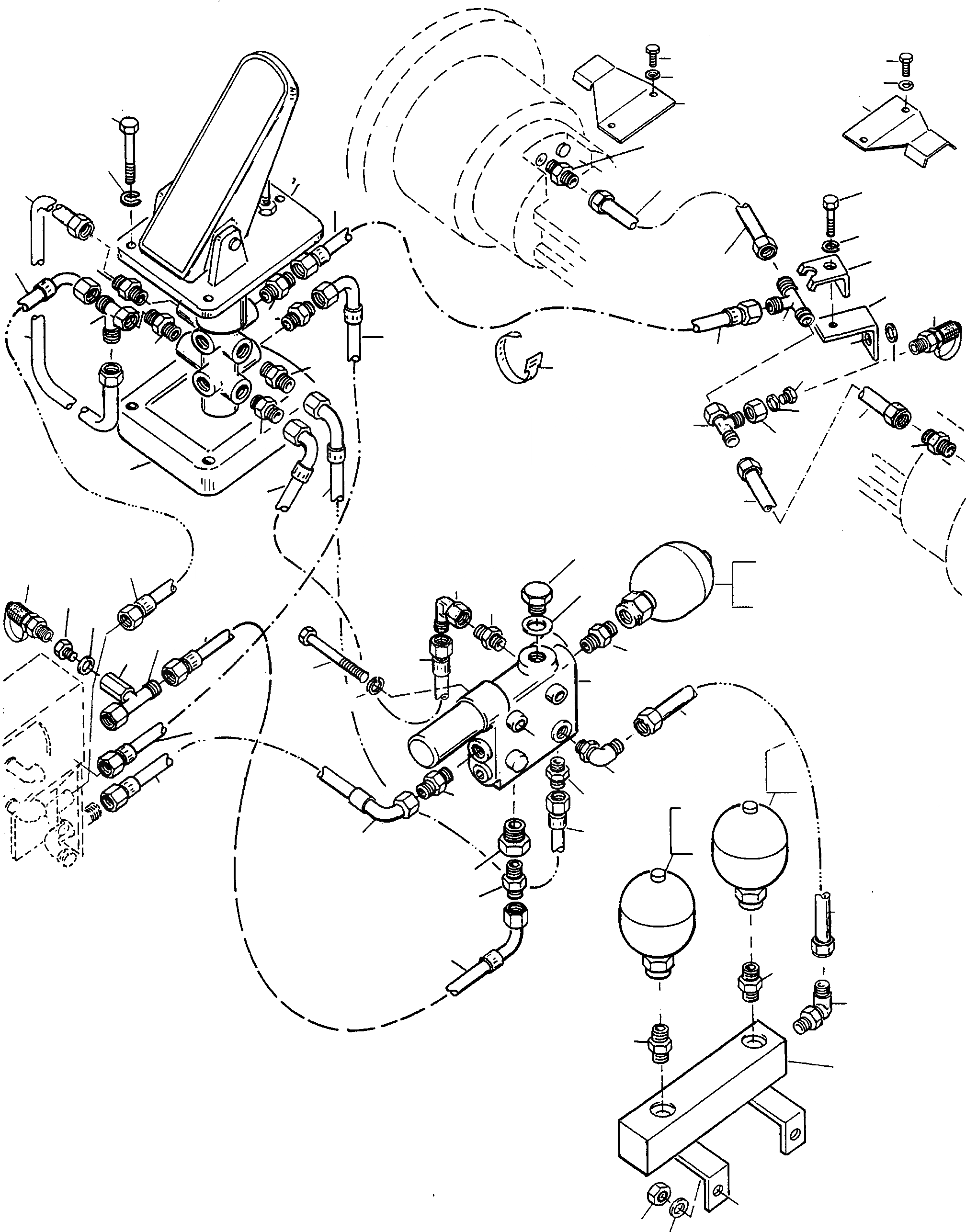 Схема запчастей Komatsu 60E - ТОРМОЗ. СИСТЕМА, ПЕРЕДНИЙ МОСТ СИСТЕМАУПРАВЛЕНИЯ ПОВОРОТОМ, ПЕРЕДНИЙ МОСТ, ТОРМОЗ. СИСТЕМА