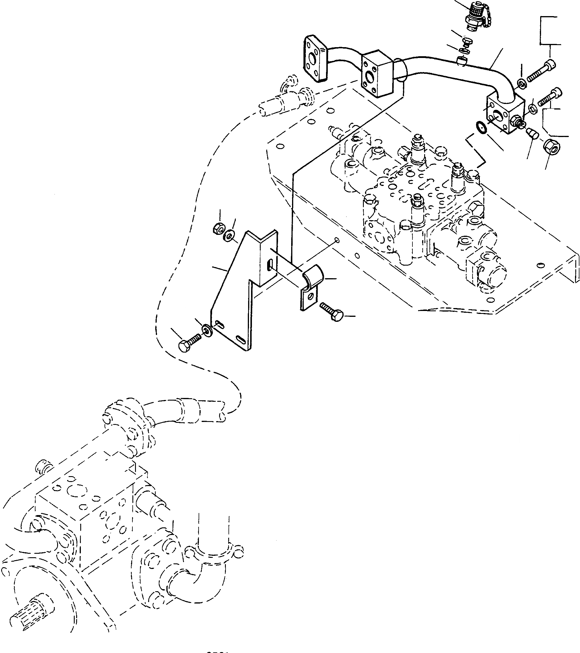 Схема запчастей Komatsu 60E - PRESSURE ТРУБЫS - УПРАВЛЯЮЩ. КЛАПАН ГИДРАВЛИКА
