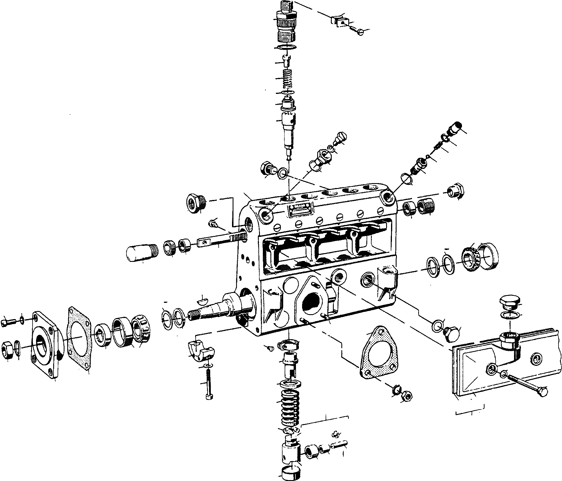 Схема запчастей Komatsu 60E - ТОПЛ. НАСОС, КУЗОВ НАСОС ДВИГАТЕЛЬ, АКСЕССУАРЫ И ЭЛЕКТРИЧ. СИСТЕМА