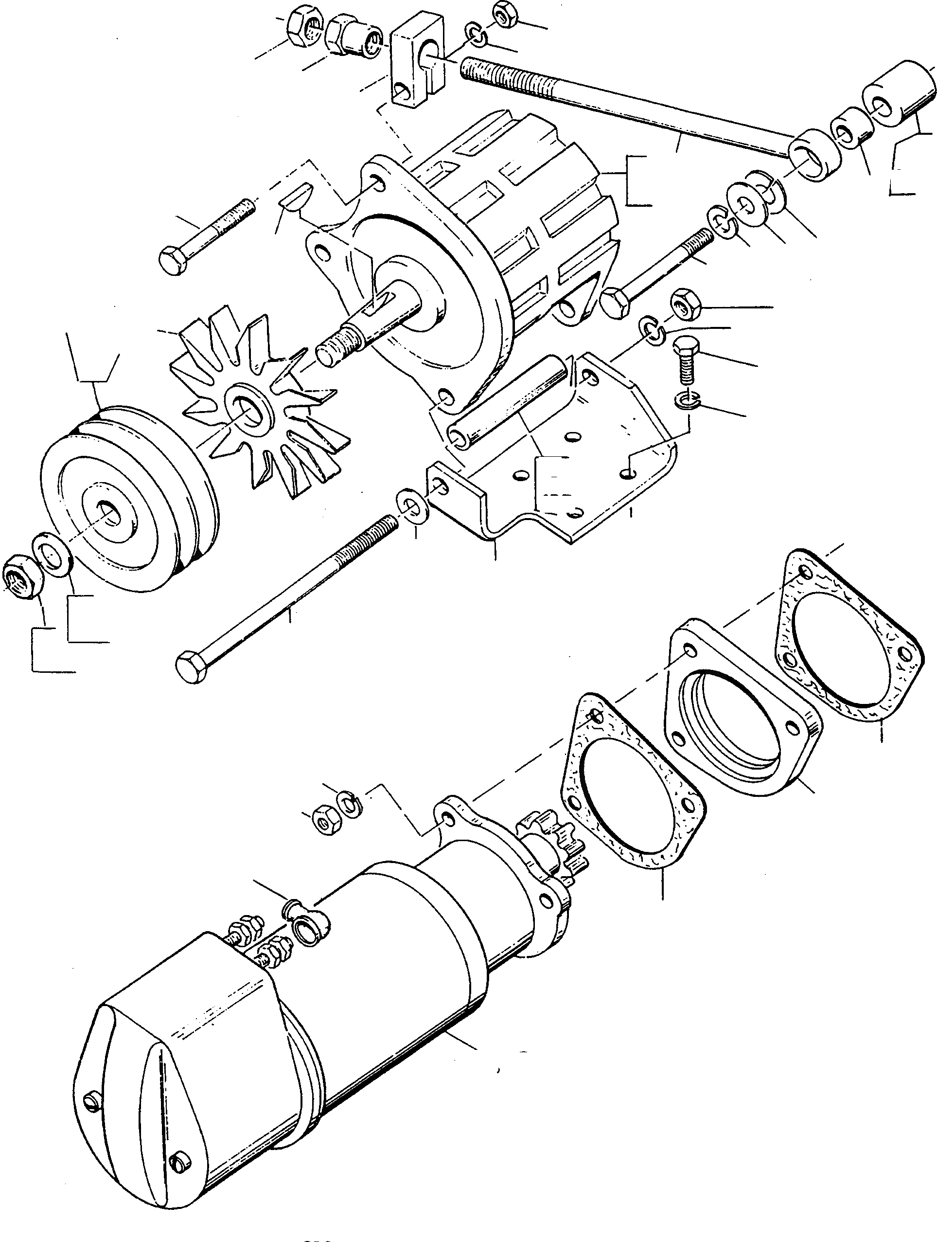Схема запчастей Komatsu 60E - ГЕНЕРАТОР И СТАРТЕР ДВИГАТЕЛЬ, АКСЕССУАРЫ И ЭЛЕКТРИЧ. СИСТЕМА