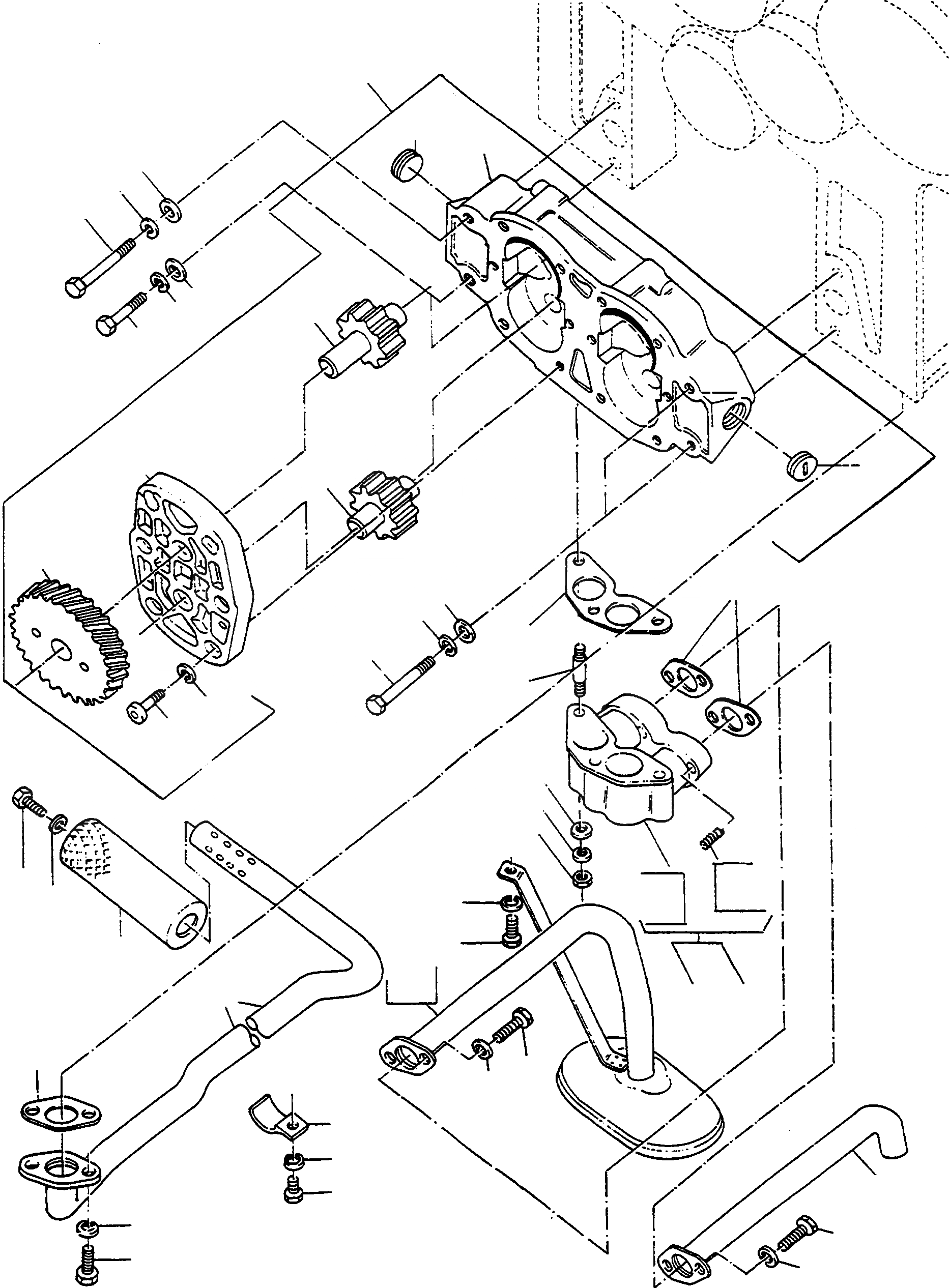 Схема запчастей Komatsu 66C - ДВИГАТЕЛЬ СМАЗКА ДВИГАТЕЛЬ, АКСЕССУАРЫ И ЭЛЕКТРИЧ. СИСТЕМА