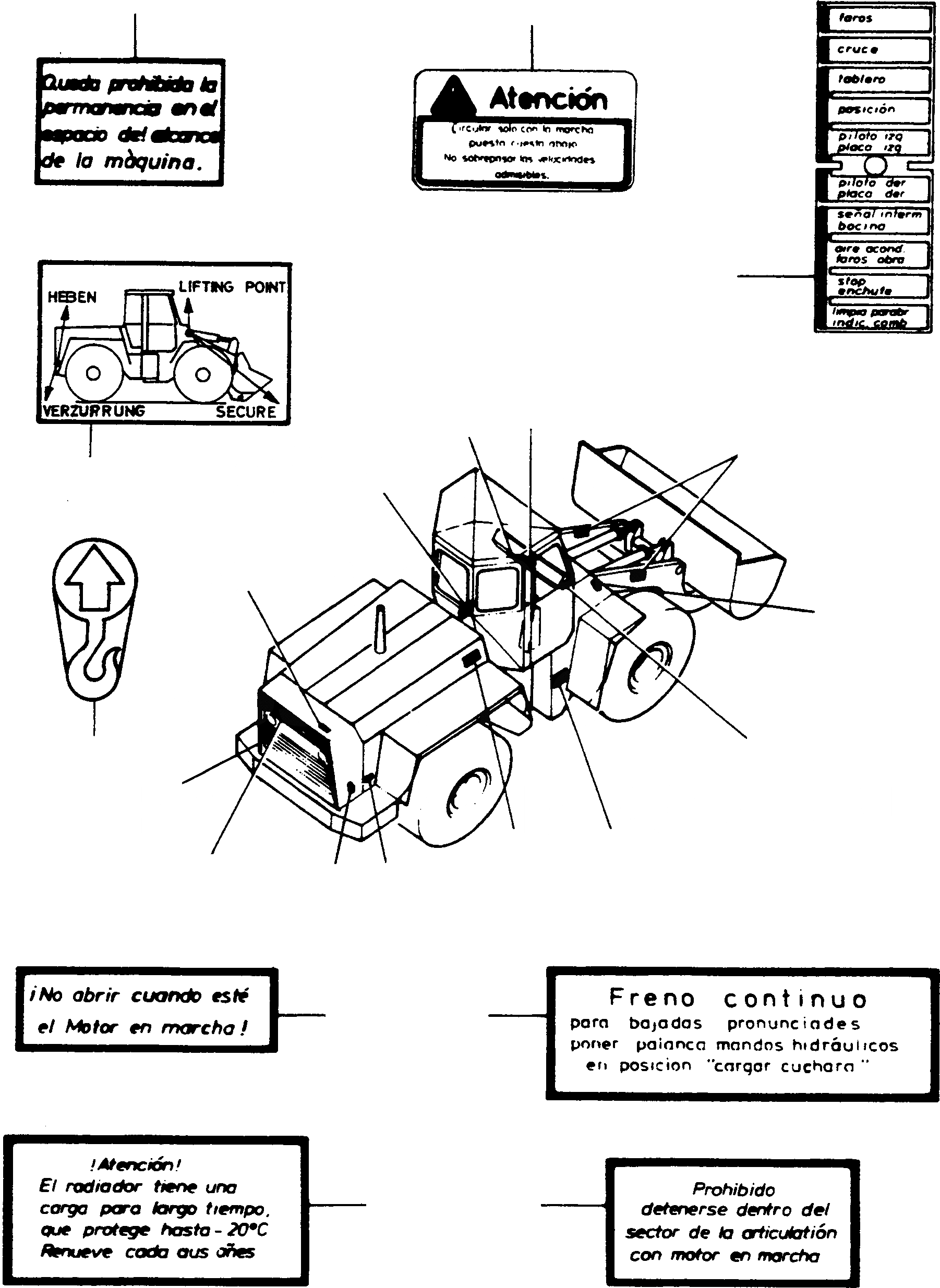 Схема запчастей Komatsu 66C - ТАБЛИЧКИS, ИСПАНИЯ ШАССИ И SUPERSTRUCTURE