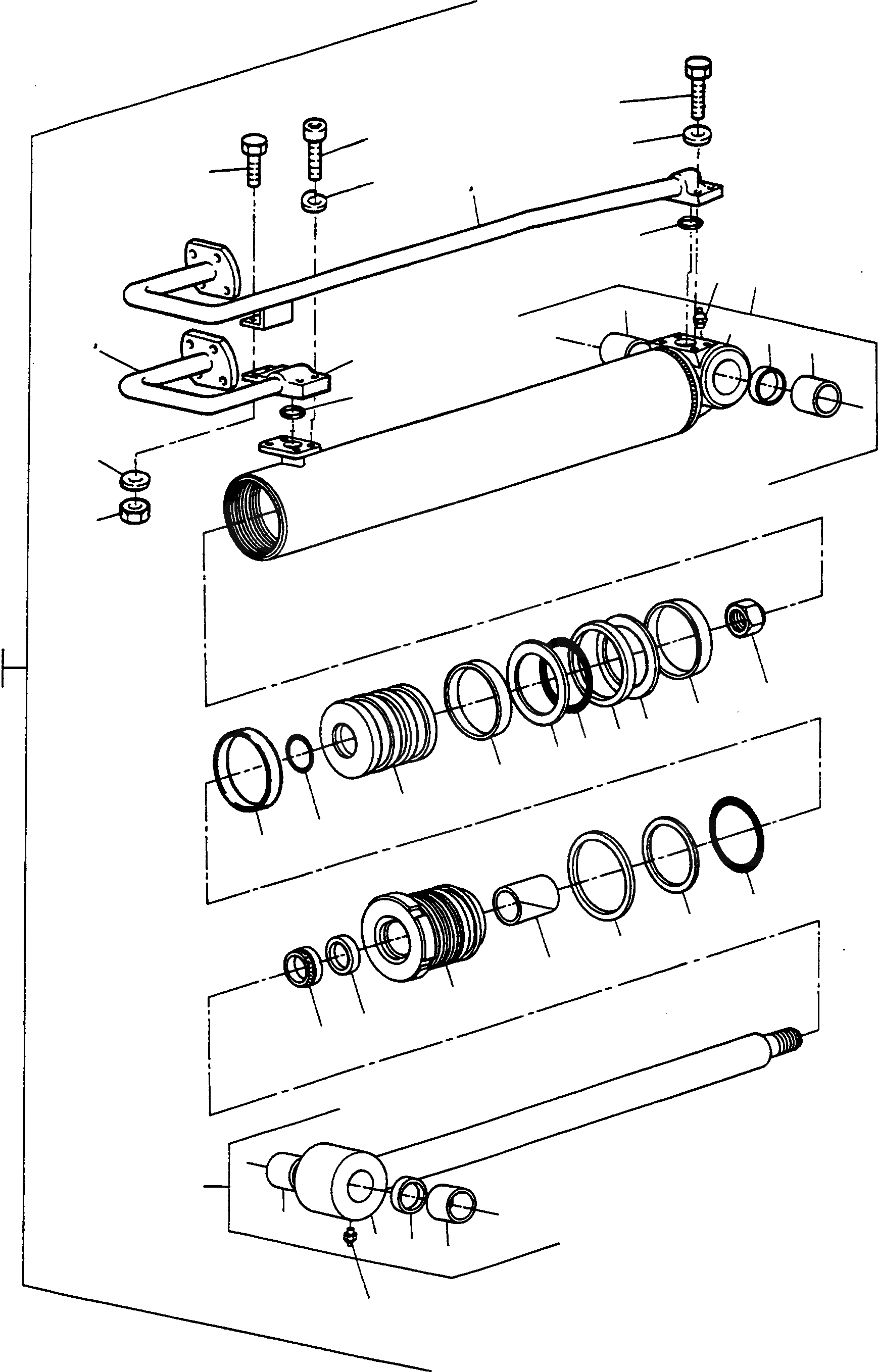 Схема запчастей Komatsu 66C - ЦИЛИНДР КОВША ГИДРАВЛИКА