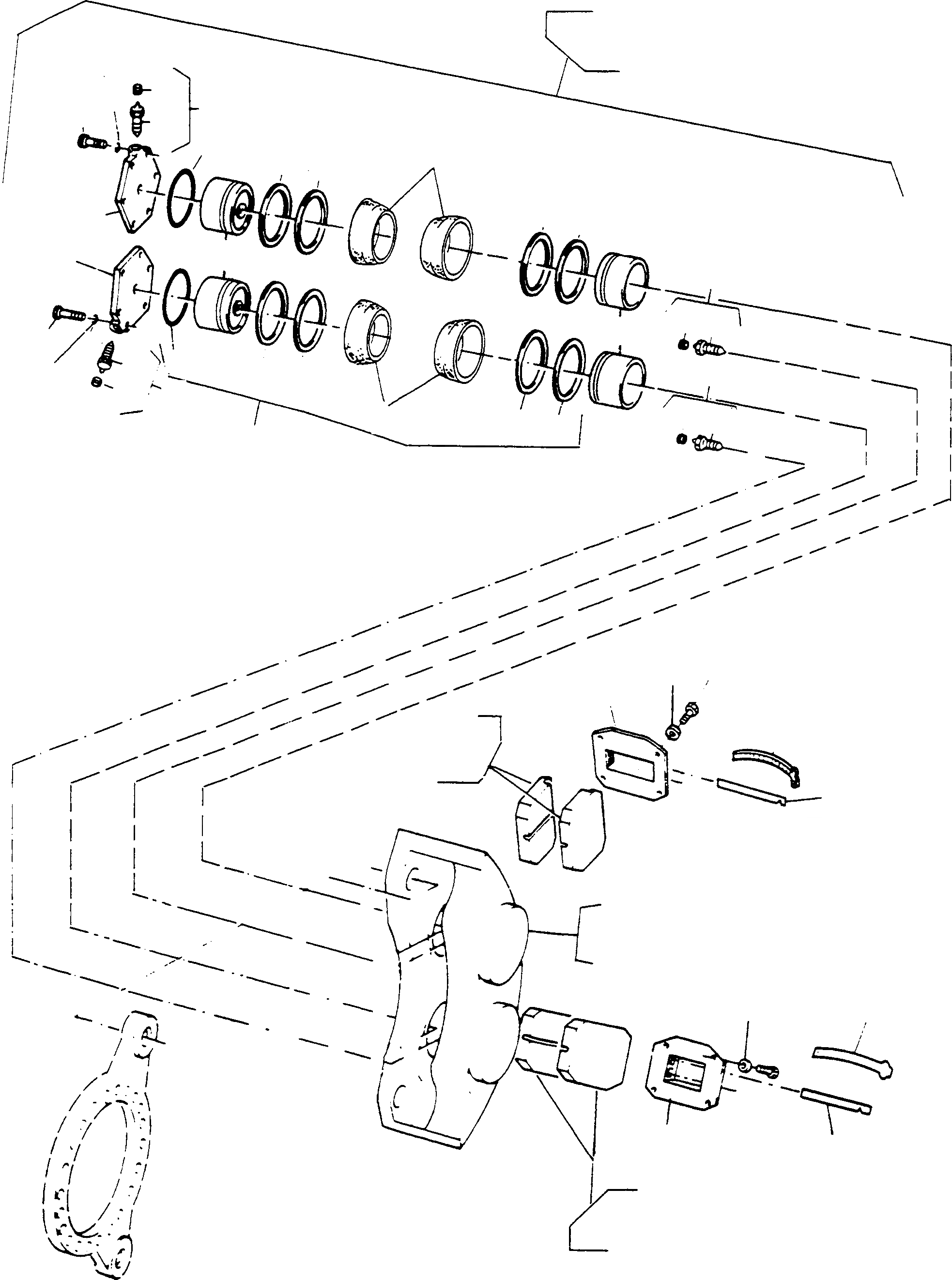 Схема запчастей Komatsu 66C - ЗАДН. МОСТ, ТОРМОЗ., DISC ТОРМОЗ. ЗАДН. МОСТ