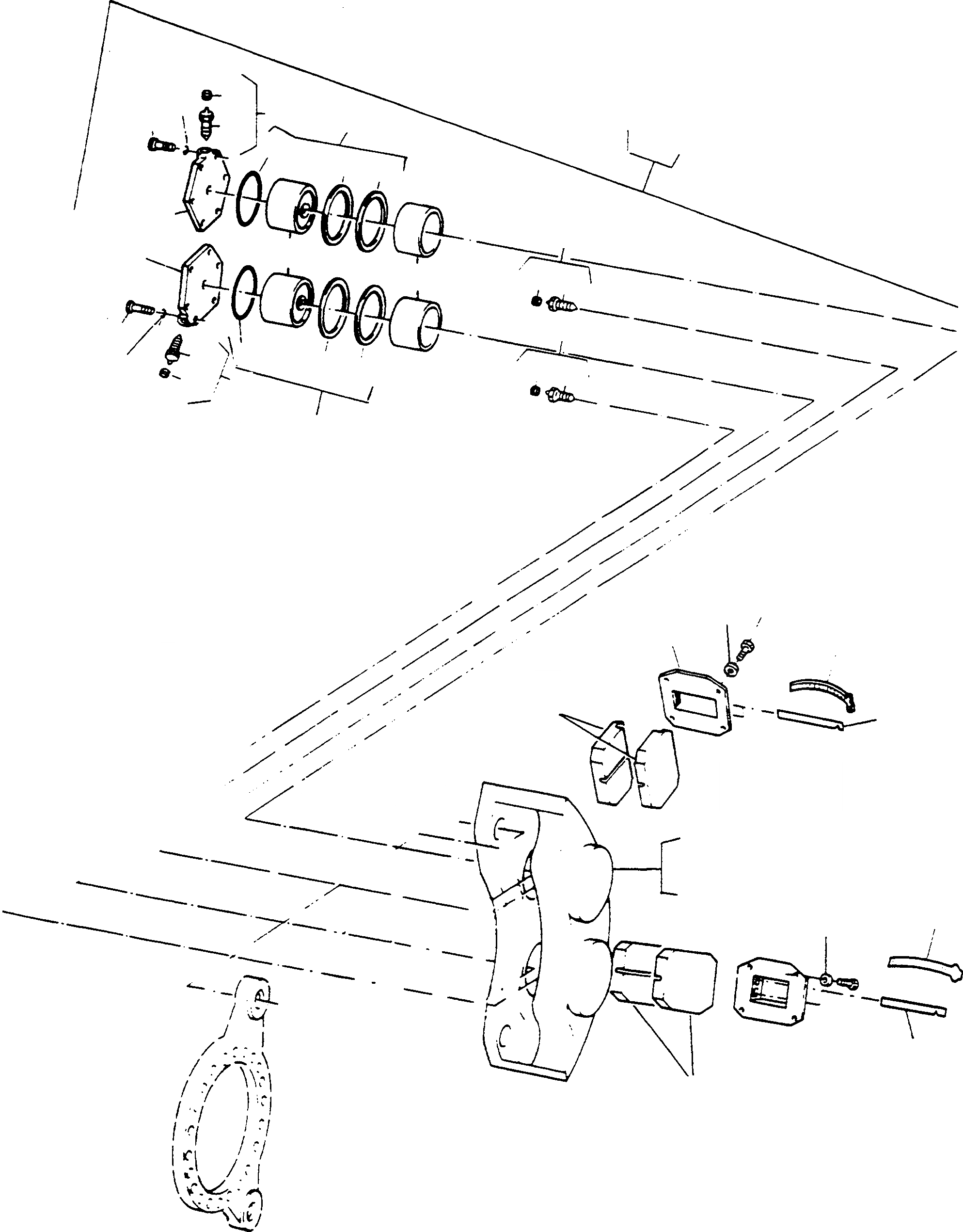 Схема запчастей Komatsu 66C - ЗАДН. МОСТ, ТОРМОЗ., DISC ТОРМОЗ. ТРАНСМИССИЯ И ЗАДН. МОСТ