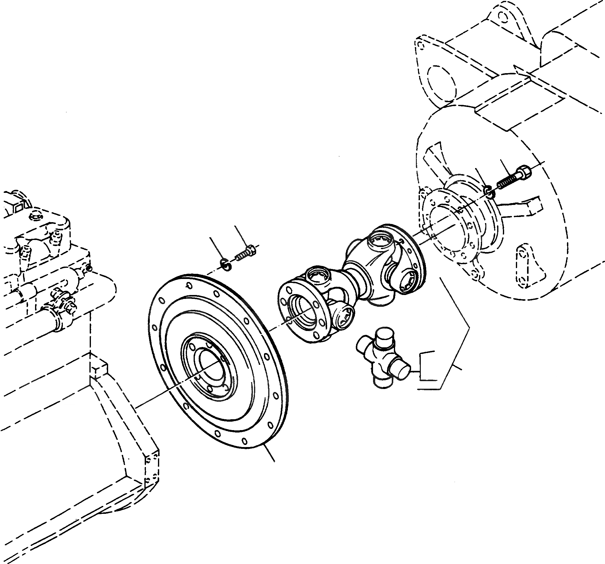Схема запчастей Komatsu 66C - КРЕСТОВИНАS ТРАНСМИССИЯ И ЗАДН. МОСТ