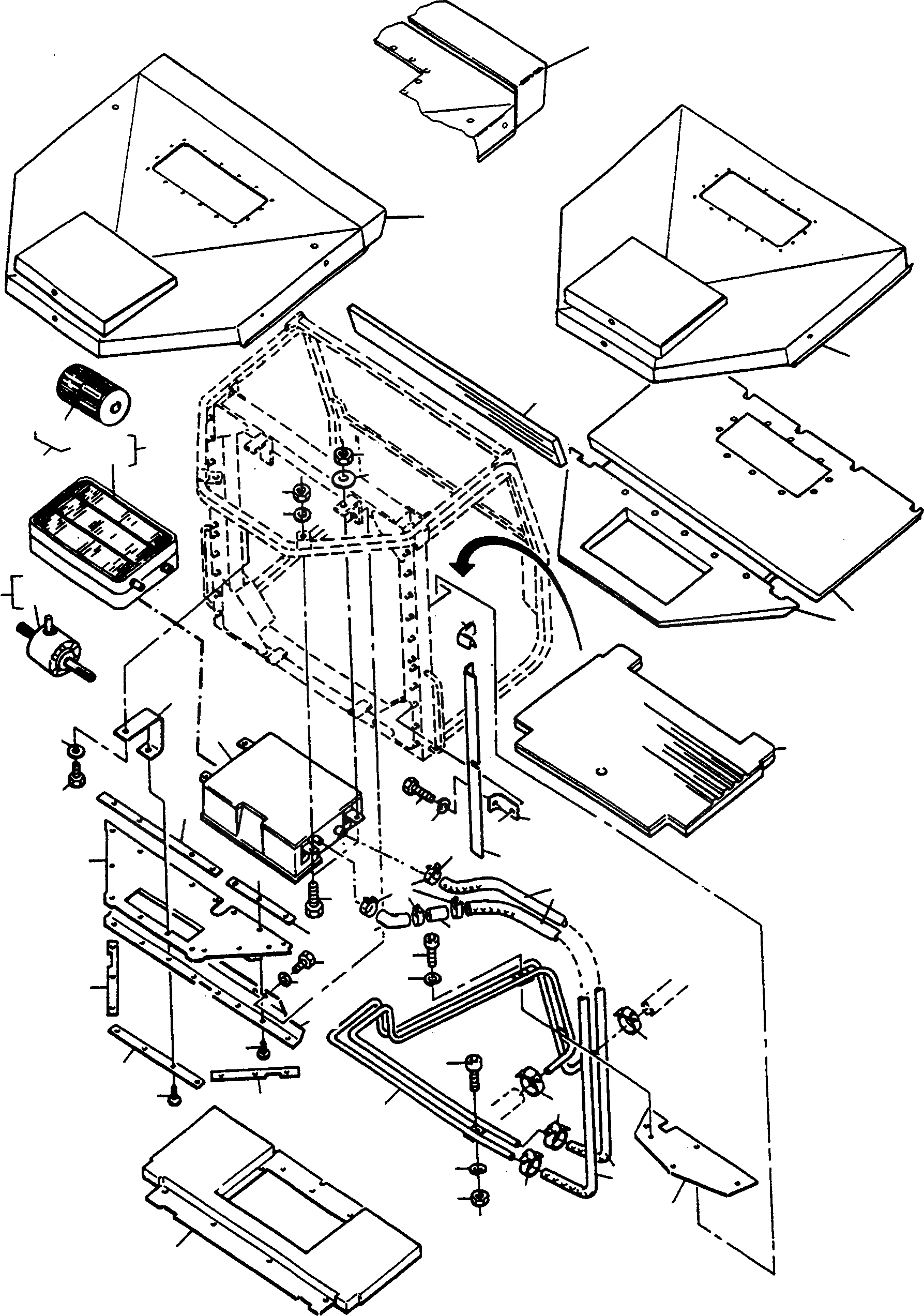 Схема запчастей Komatsu 66C - ДОПОЛН. ОБОГРЕВ. ШАССИ И SUPERSTRUCTURE