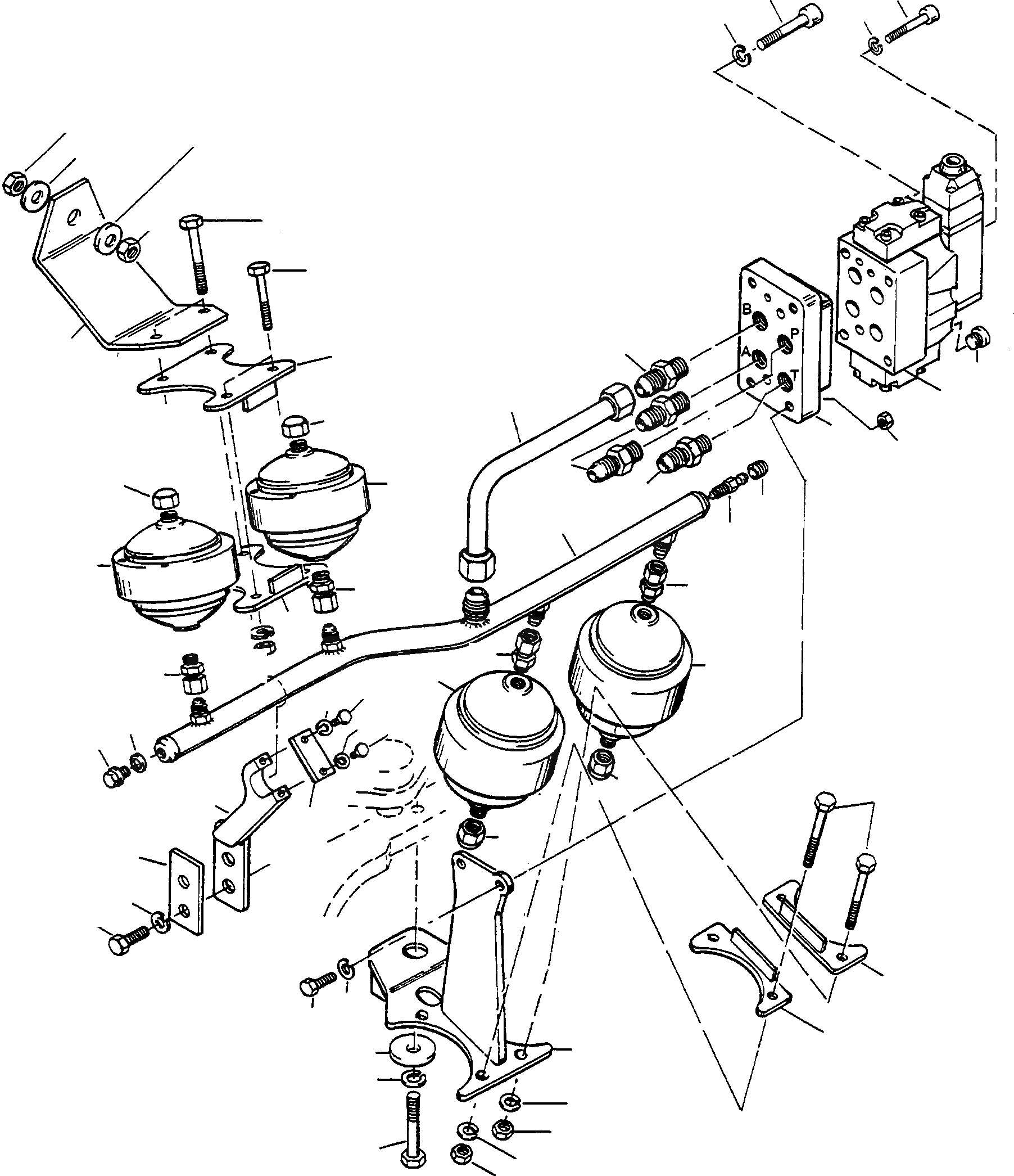 Схема запчастей Komatsu 66C - A.L.S. PRESSURE БАК, СОЛЕНОИДНЫЙ КЛАПАН И PIPES ОБОРУД-Е