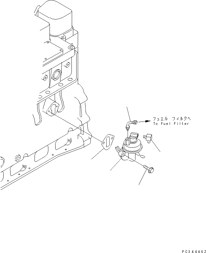 Схема запчастей Komatsu 6D102-1-Z - ТОПЛИВН. ПЕРЕДАЧА НАСОС ДВИГАТЕЛЬ