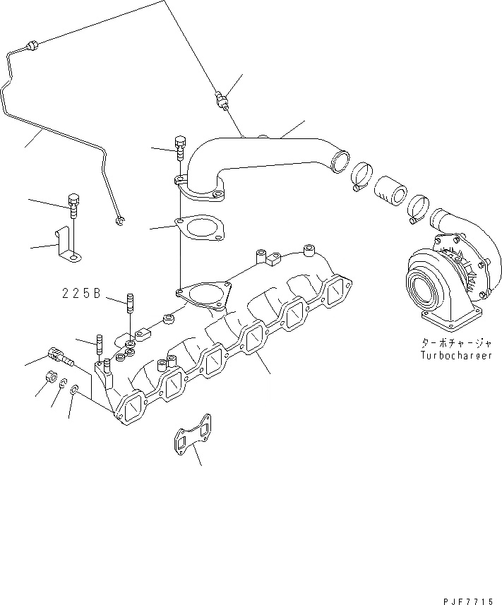 Схема запчастей Komatsu 6BG1-1-T - ТРУБОПРОВОД ВПУСКА ВОЗДУХА И СОЕДИНЕНИЕ PIPE (EPA СПЕЦ-Я.) ДВИГАТЕЛЬ
