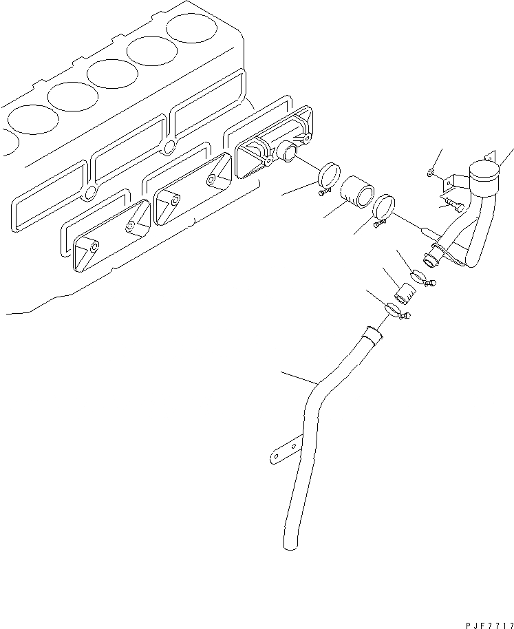 Схема запчастей Komatsu 6BG1-1-T - САПУН И PIPE ДВИГАТЕЛЬ