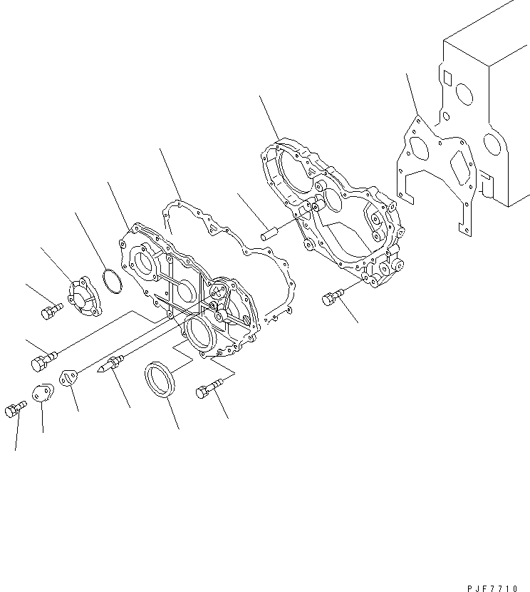 Схема запчастей Komatsu 6BG1-1-FA - TIMING КОРПУС ШЕСТЕРЕНН. ПЕРЕДАЧИ И ДРУГОЕ ЧАСТИ ДВИГАТЕЛЬ
