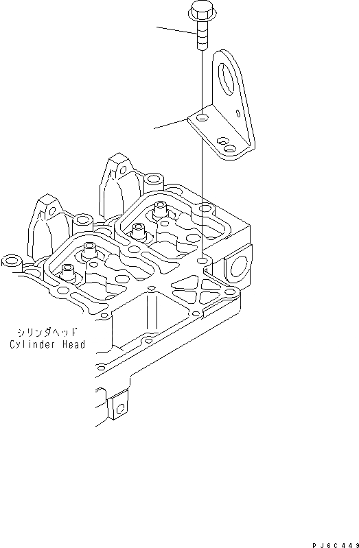 Схема запчастей Komatsu 6D102E-1F-D1 - ЗАДН. ПОДВЕСН. КРОНШТЕЙН ДВИГАТЕЛЬ