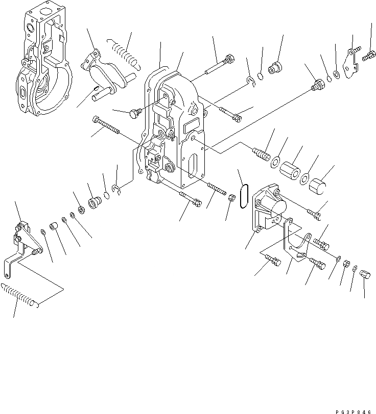 Схема запчастей Komatsu 6D102E-1F - ТОПЛ. НАСОС (РЕГУЛЯТОР) (/) (INЛИНИЯ НАСОС СПЕЦ-Я.) (ВНУТР. ЧАСТИ)(№78-) ДВИГАТЕЛЬ