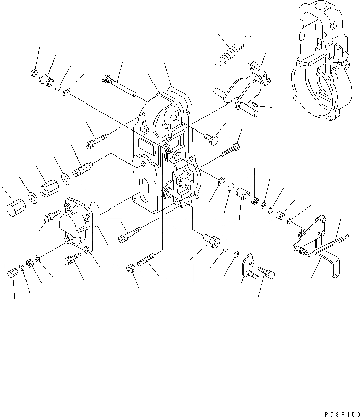 Схема запчастей Komatsu 6D105-1BB - ТОПЛ. НАСОС (РЕГУЛЯТОР) (/) (С ТУРБОНАГНЕТАТЕЛЬ) ТОПЛИВН. СИСТЕМА