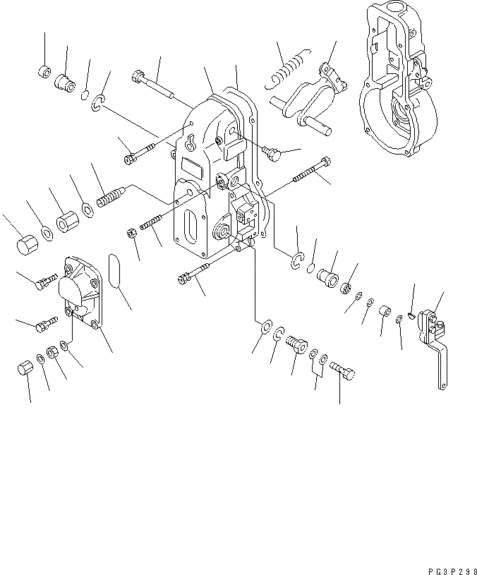 Схема запчастей Komatsu 6D105-1CC-PF - ТОПЛ. НАСОС (РЕГУЛЯТОР) (/) ТОПЛИВН. СИСТЕМА