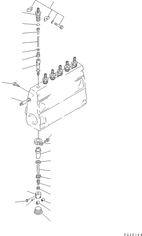 Схема запчастей Komatsu 6D105-1DD-A - ТОПЛ. НАСОС (НАСОС) (/) ТОПЛИВН. СИСТЕМА