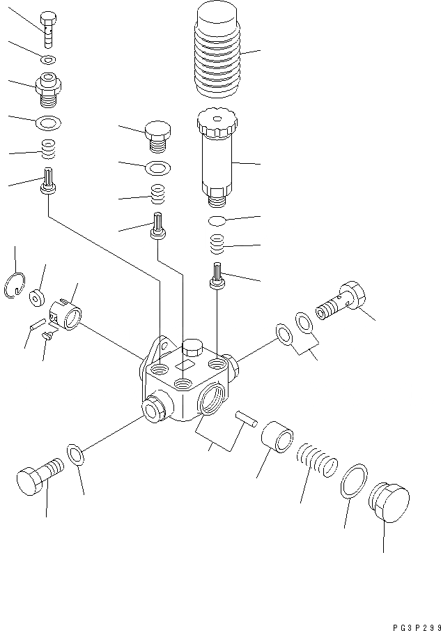 Схема запчастей Komatsu 6D105-1DD-A - ТОПЛ. НАСОС (ПОДКАЧИВАЮЩ. НАСОС) ТОПЛИВН. СИСТЕМА