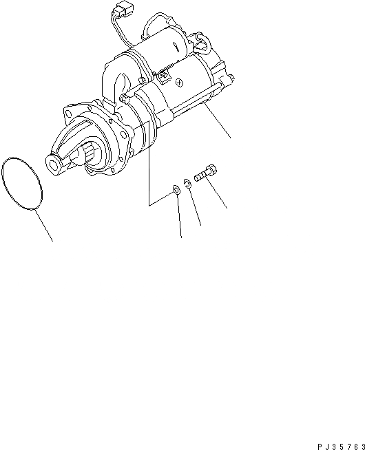 Схема запчастей Komatsu 6D105-1EE-U - СТАРТЕР И КРЕПЛЕНИЕ (.KW)(№-) ЭЛЕКТРИКА