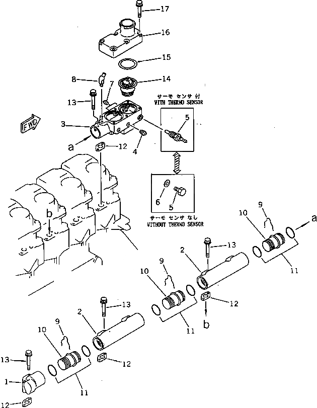 Схема запчастей Komatsu 6D125-1E - - -