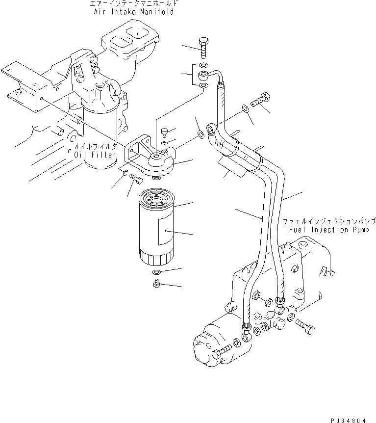 Схема запчастей Komatsu 6D125-1E - - -