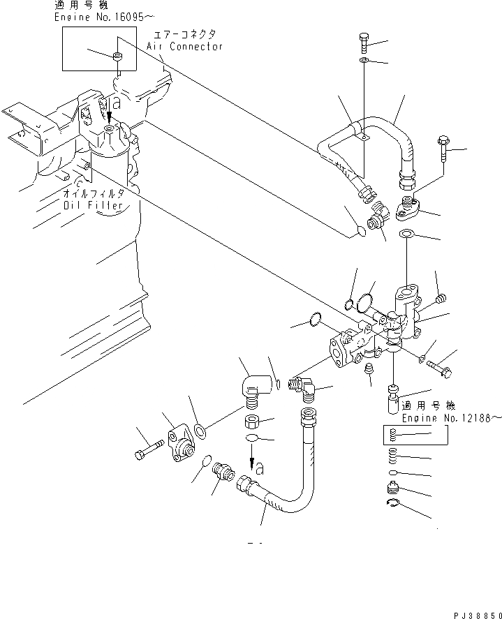 Схема запчастей Komatsu 6D125-1E - СИСТЕМА СМАЗКИ МАСЛОПРОВОДЯЩАЯ ЛИНИЯ СИСТЕМА СМАЗКИ МАСЛ. СИСТЕМА