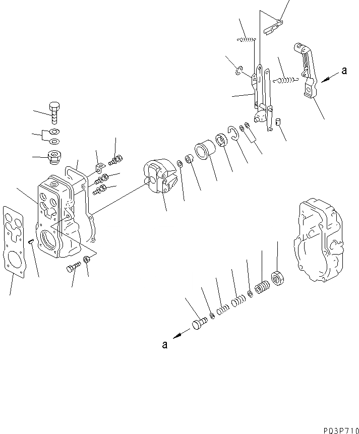 Схема запчастей Komatsu 6D125-1E - ТОПЛ. НАСОС (РЕГУЛЯТОР) (/) (С ТУРБОНАГНЕТАТЕЛЬ)     (КРОМЕ ЯПОН.)(№.-) ТОПЛИВН. СИСТЕМА