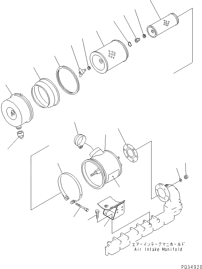 Схема запчастей Komatsu 6D125-1X - - -
