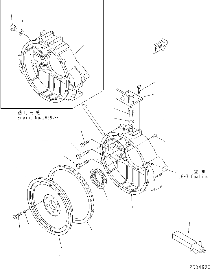Схема запчастей Komatsu 6D125-1X - - -