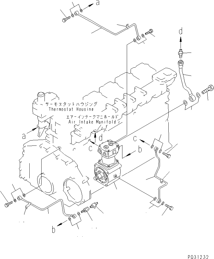 Схема запчастей Komatsu 6D125-1X - - -