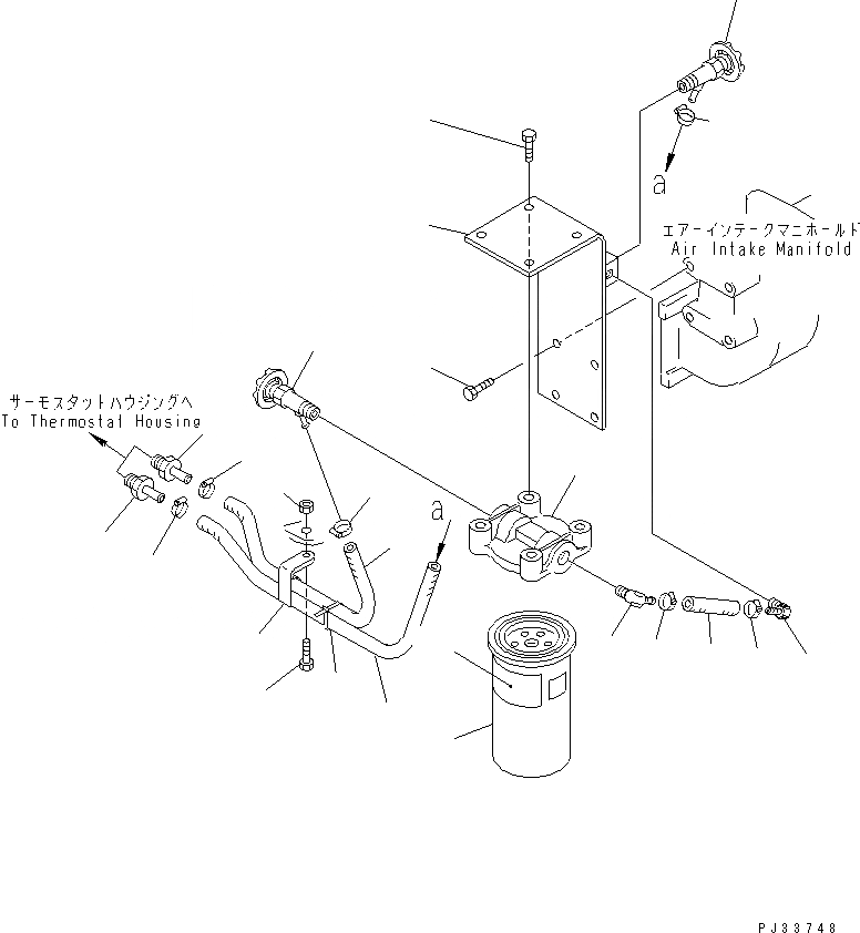 Схема запчастей Komatsu 6D125-1AF-EW - АНТИКОРРОЗ. ЭЛЕМЕНТ И ТРУБЫ(№8-) ДВИГАТЕЛЬ